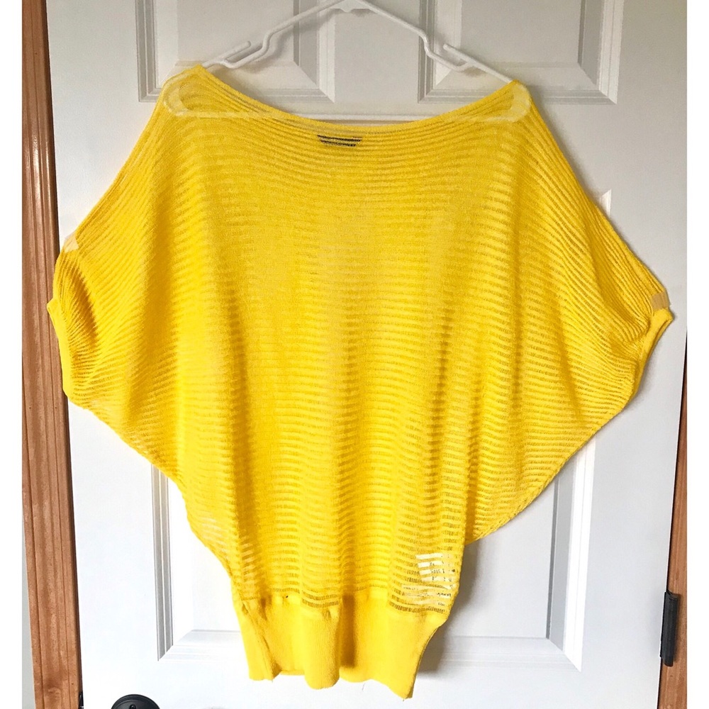 Yellow sheer blouse - Size 14